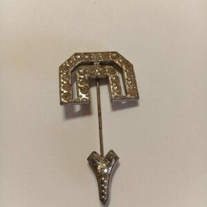Vintage Art Deco Stick Pin Rhinestone